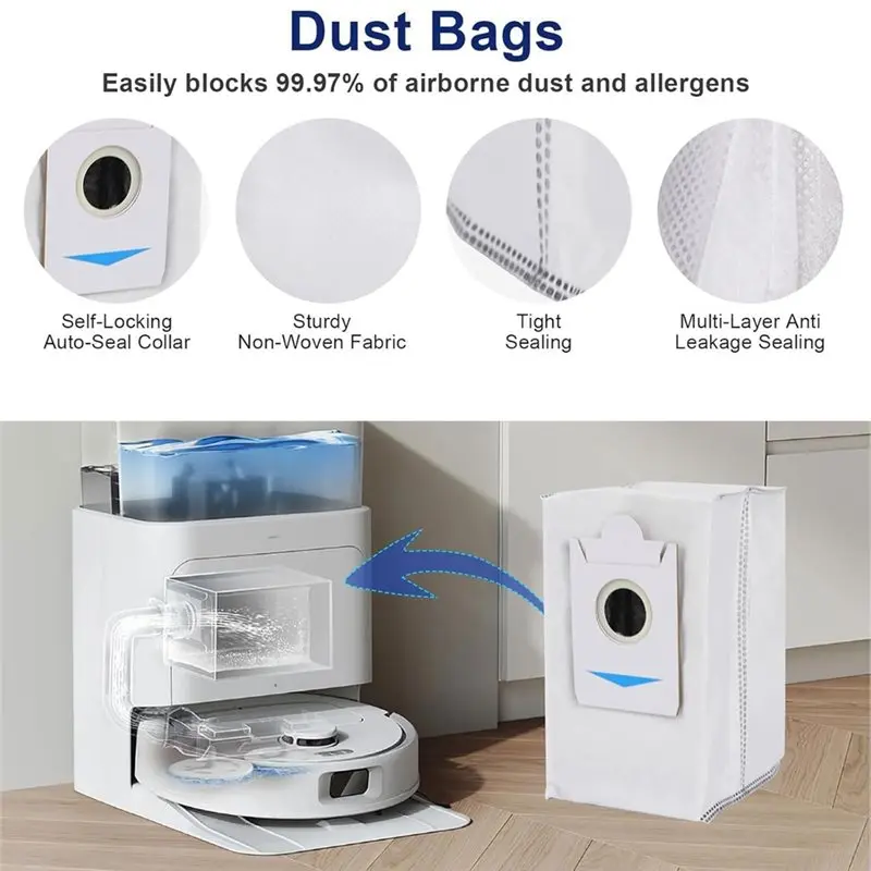 

【PARTY】Запасные части для пылесосов Ecovacs DEEBOT T30S/T30S Pro/T30S Combo - основная щетка, боковая щетка, HEPA-фильтр, насадка для влажной уборки