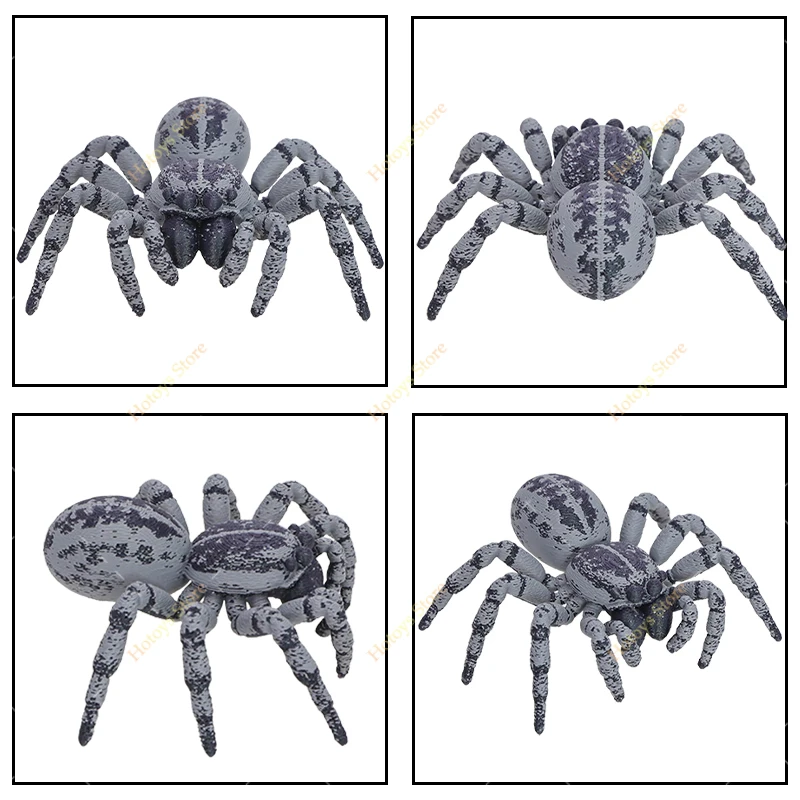 Articulated 3D Print Jumping Spider Model, Lifelike Insect Figurine, Halloween Prank Prop, Home Tabletop Decoration Gift
