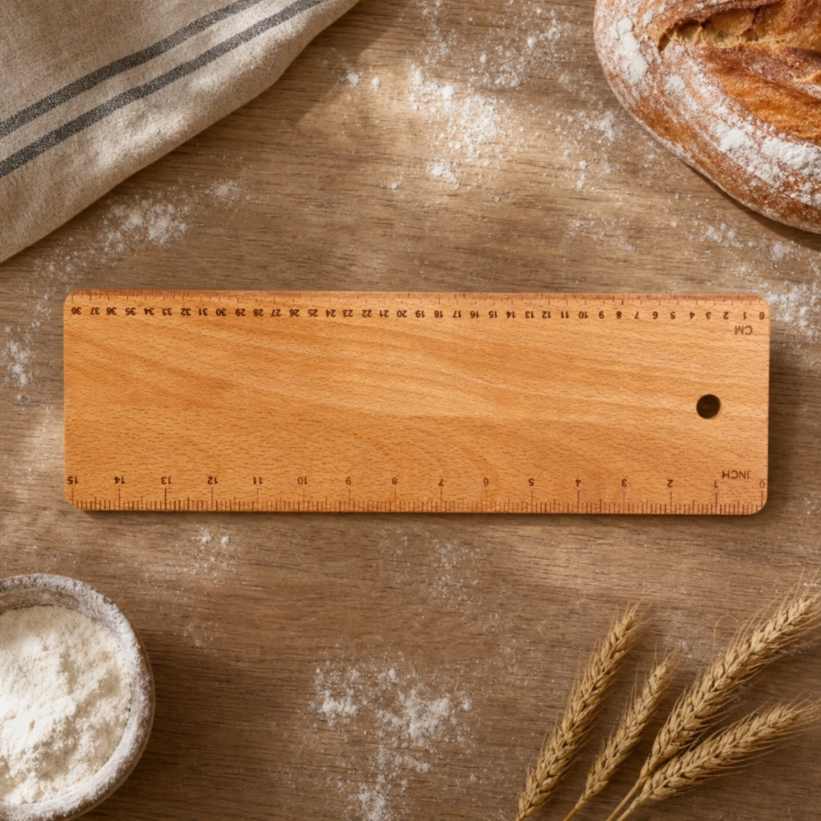 Bread Transfer Board Beech Wood Bread Board with Hanging Hole Batter Transfer Peel Thin Wooden for Home Bakers