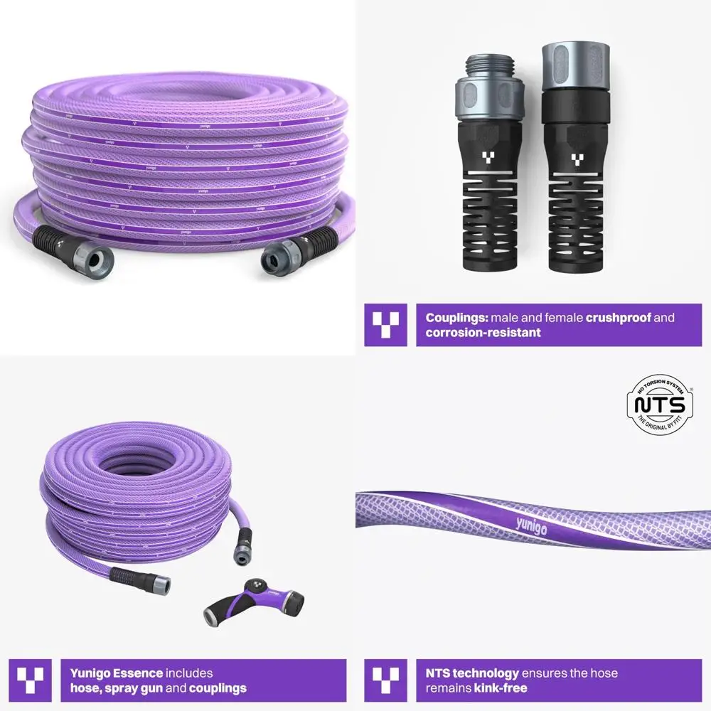 

Ударопрочный садовый шланг длиной 50 футов, устойчивый к истиранию гибридный полимер, гибкий в холодную погоду, идеально подходит для ежедневного использования