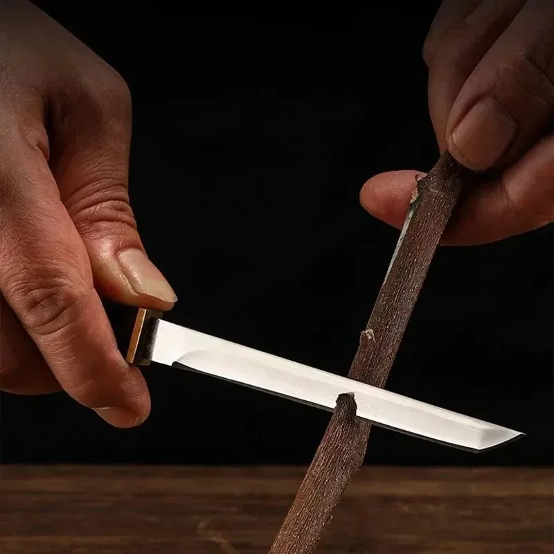 High Hardness Kitchen Knife Sharp Portable Pocket Fruit Knife BoningKnife with Scabbard For Cooking image 2