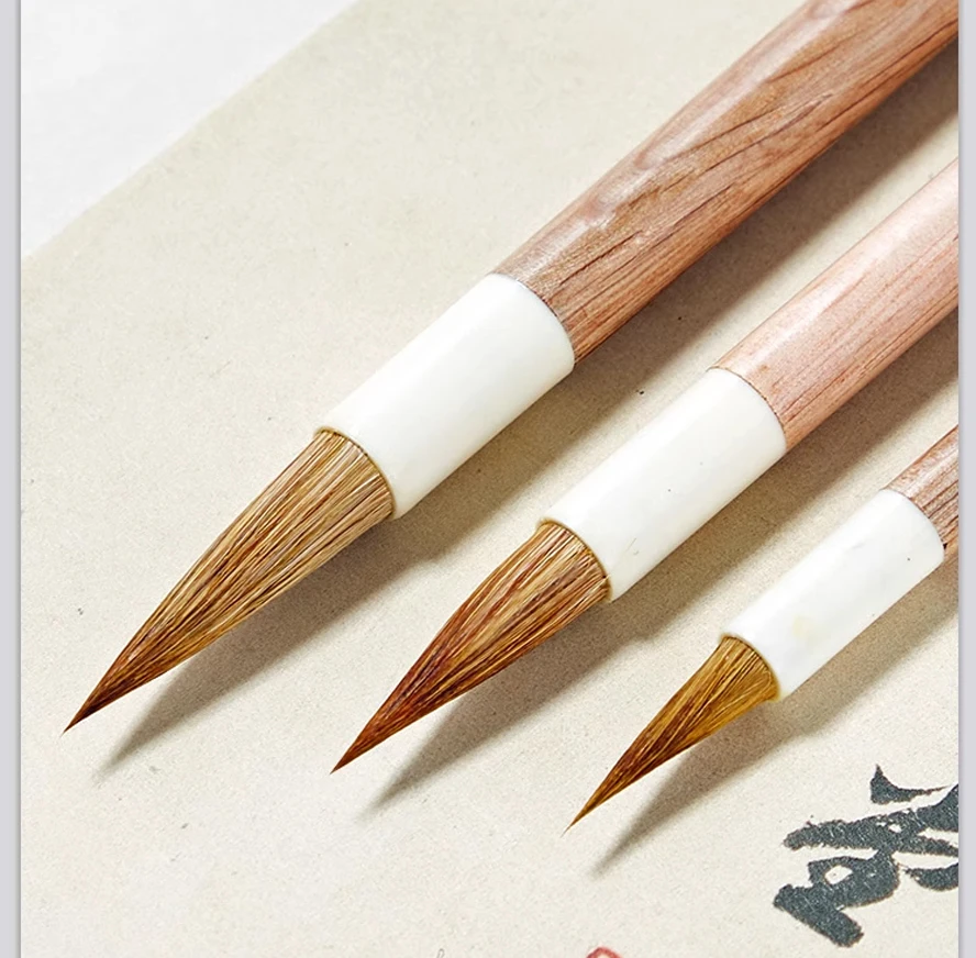 Pure Kolinsky Hair Brush for Wang Xizhi Calligraphy - Master Orchid Pavilion Script & Fine Drawing - Superb Spring & Control