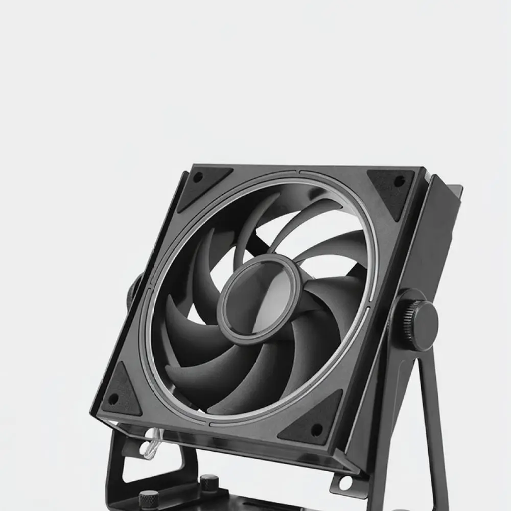 Flexible Desktop Cooling Fan Mount Holder For 12CM 14CM Radiator Bracket Stand 360 Degree Rotation Design Black