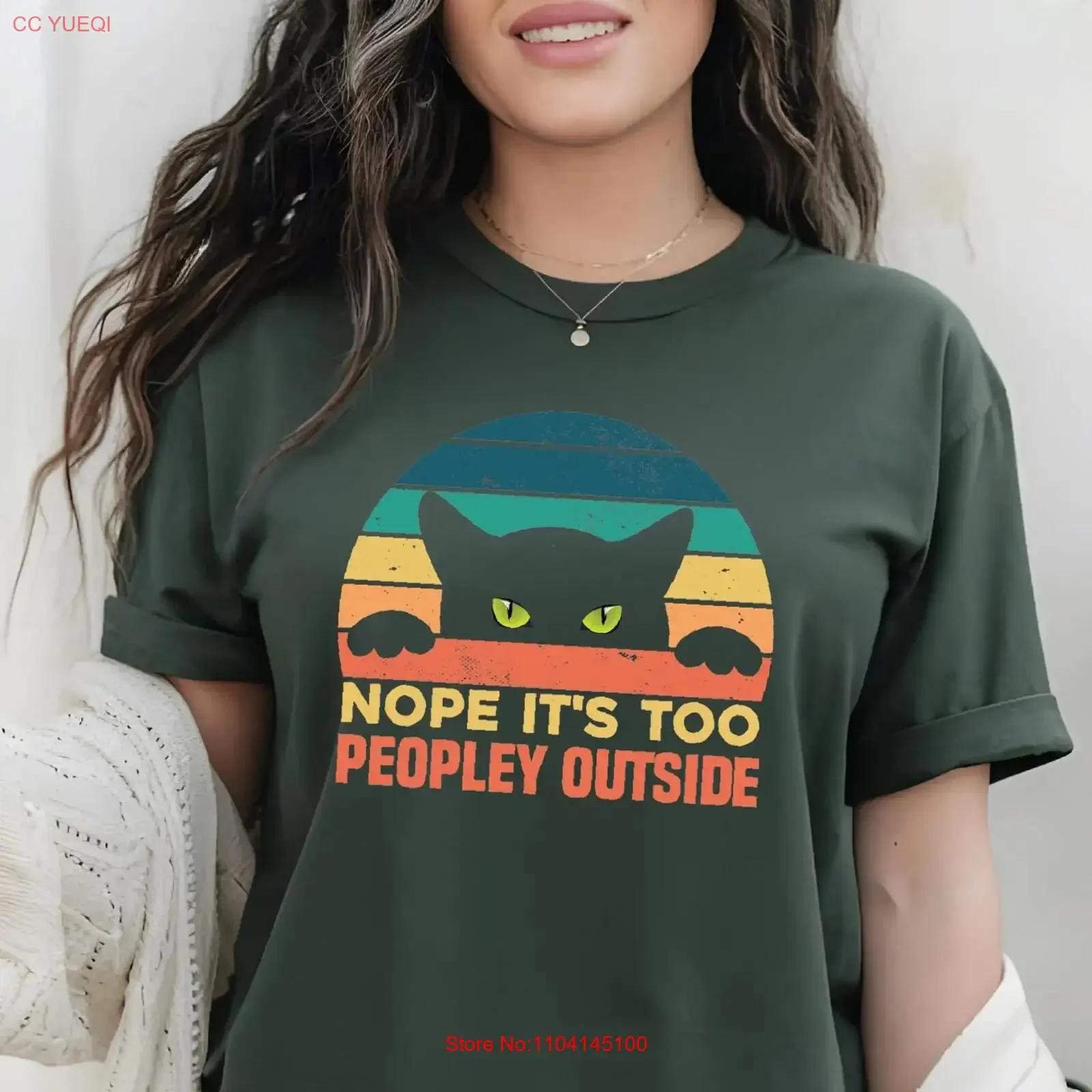 

Nope its too peopley outside shirt sarcastic cute t not today introverT fun gift cool tee vintage Washed Slightly Breathable