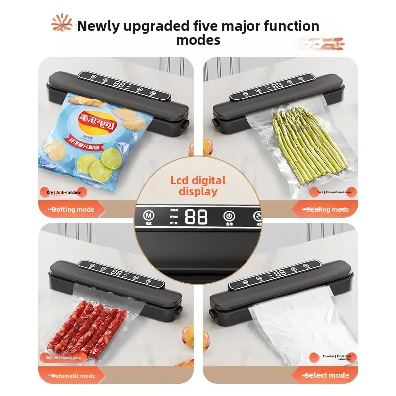 220V Portable Vacuum Sealer for Food Preservation and Storage