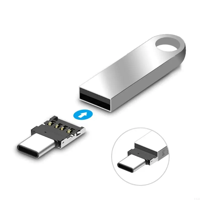 Y4UE Type-C Male to USB Type-A Female Port Converter Bộ kết nối dữ liệu Universal