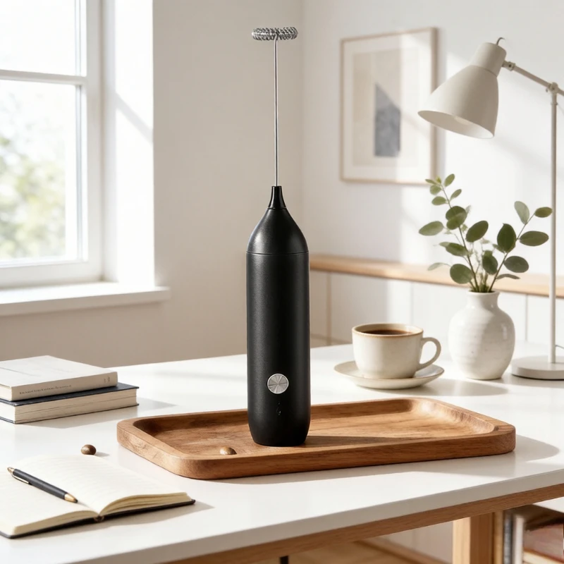 Mini Portable Electric Milk Frother, Wireless Coffee Foam Maker & Whisk for Home, Long Battery Life Easy-Clean Durable Durable