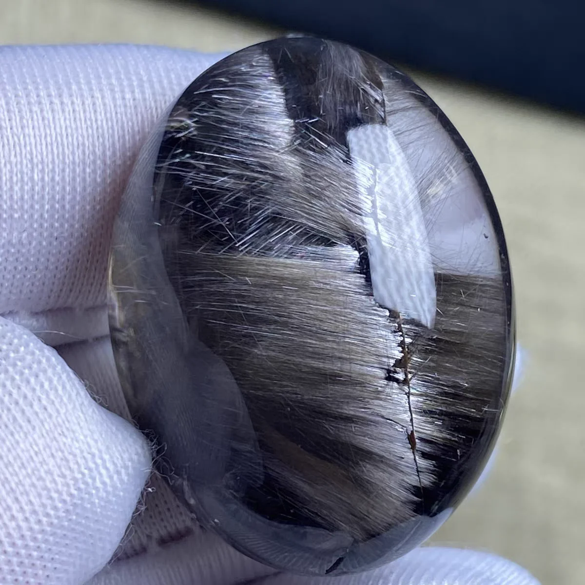 Natural Black Brookite Platinum Rutilated Quartz Pendant Women Men Bead Jewelry 27x21x13mm Fashion AAAAAA