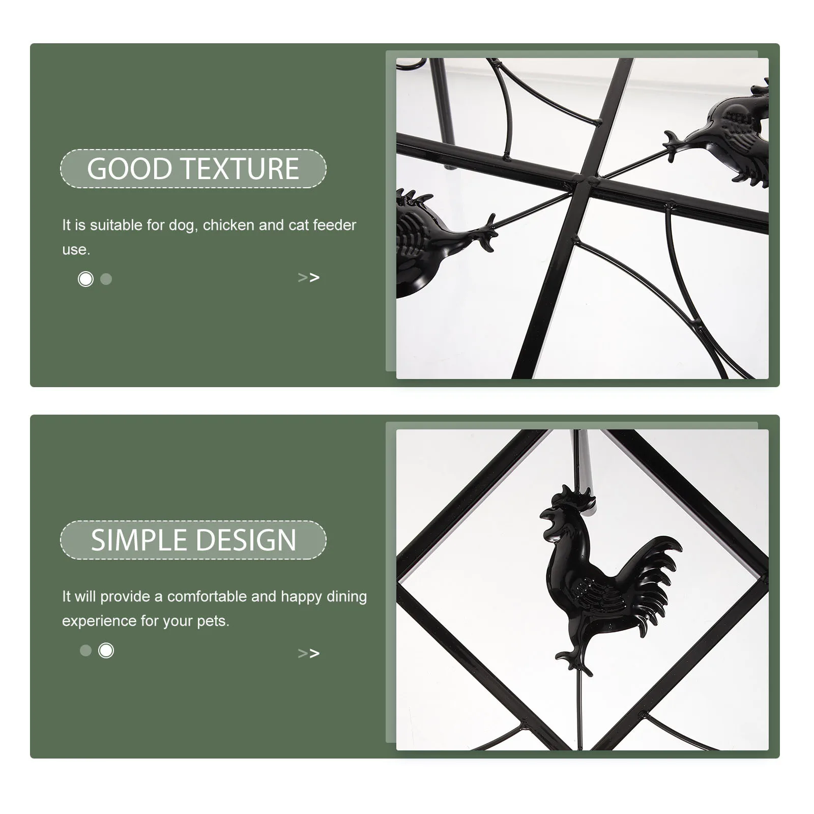 

Chicken Feeder Stand Iron Elevated Rack Holder Raised Pet Food Bowl Support Comfortable Feeding Accessory for Dog Cat Chicken