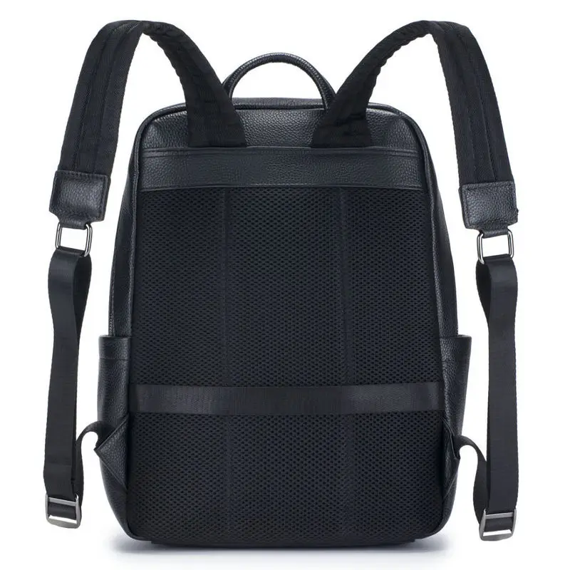 Top layer cowhide double-shoulder bag soft leather casual men's bag fashionable multi-functional backpack outdoor motorcycle bag