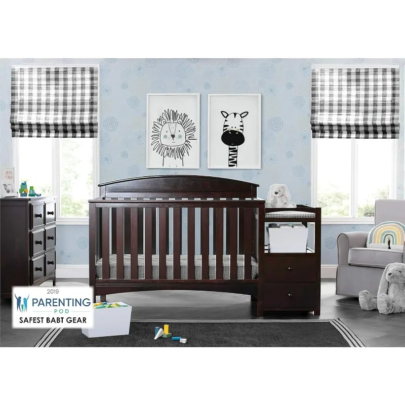 Abby Convertible Crib and Changer, Dark Chocolate