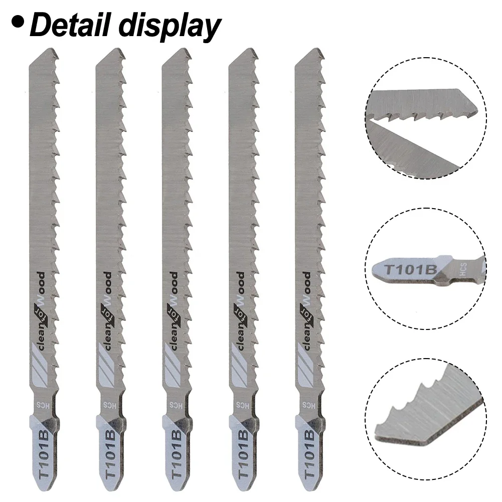 Light Equipment Tools Cutting Laminates Veneers For Hard And Soft Wood T101B Jig Saw Blade Reciprocating 100mm 5PCS