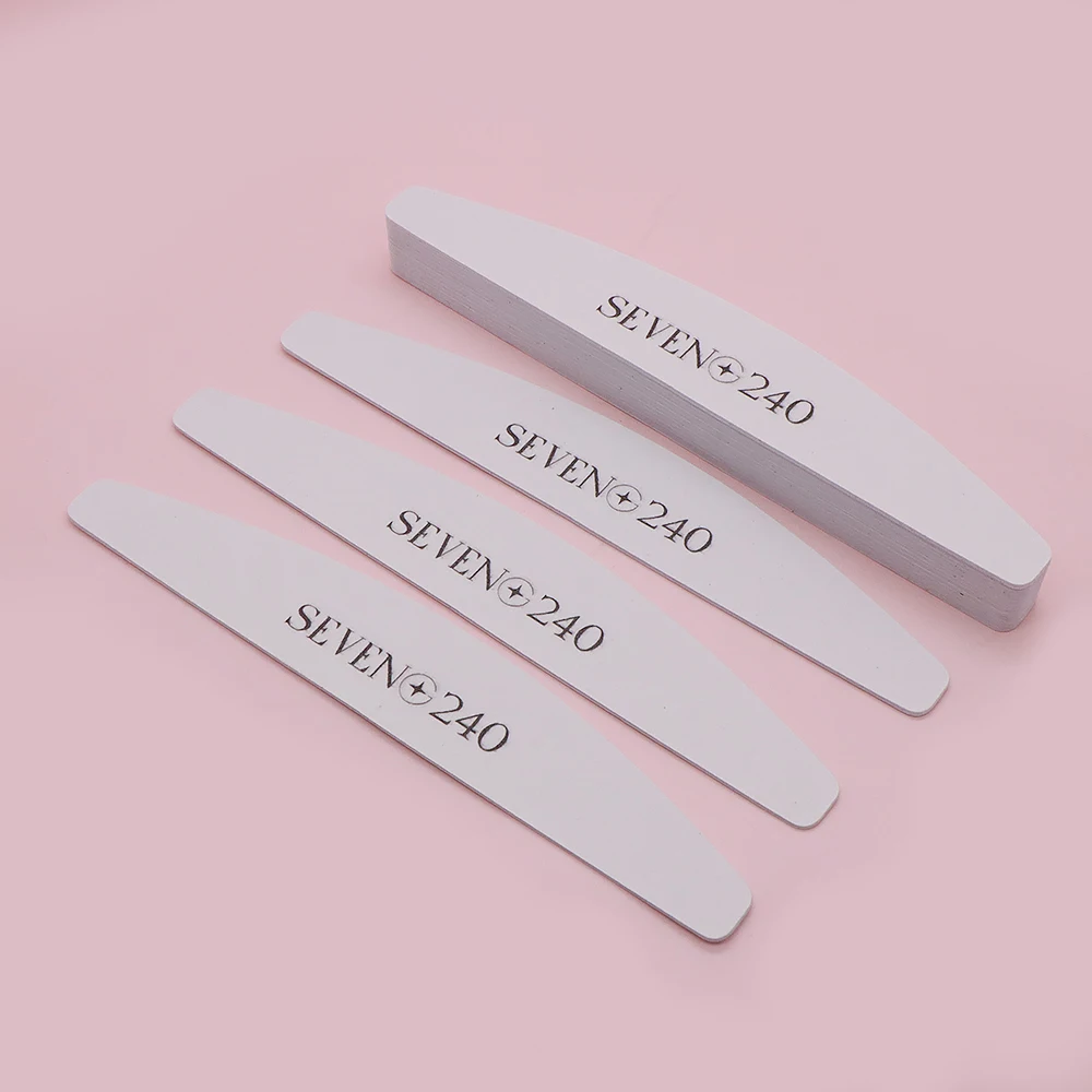 10 Stück Austauschbare Weiße Sandpapier-Nagelfeilen 240 280 Körnung Einweg-Kurven-Nagelpufferfeile Maniküre Pediküre Salon Nagelkunst-Werkzeug – Detail 8
