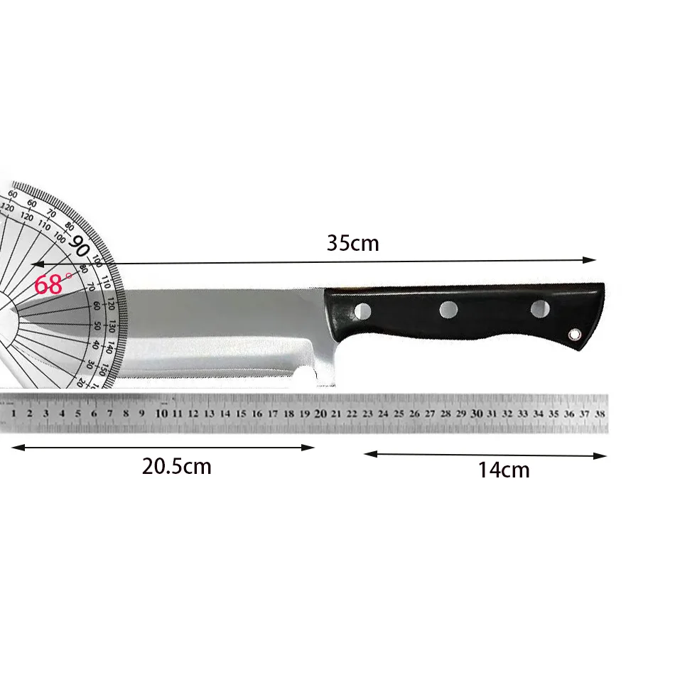 8 Inch Wood Chopper Knife BG42 Aviation Special Steel Blade Sharp Chop Machete Hatchet Cleaver Handmade Longquan Kitchen Knives