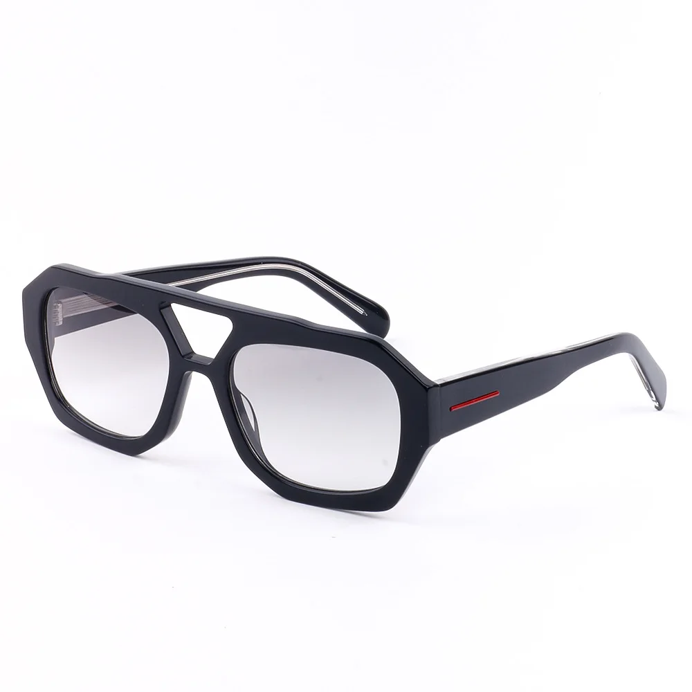 

High end Brand Double Beam Irregular Large Frame SquareRound Face Sunglasses Stylish Minimalist Fashionable Sun glasses