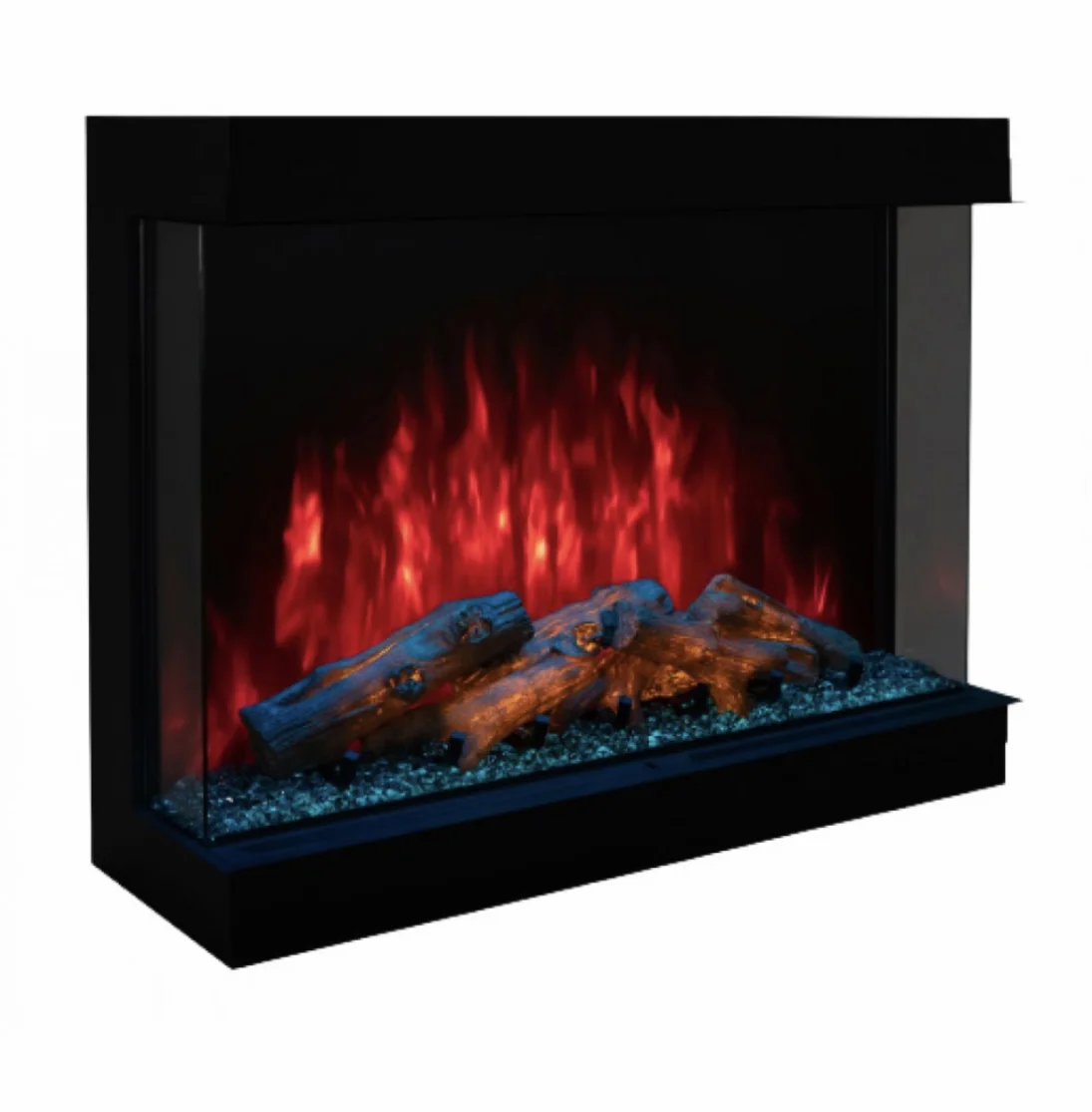 Modern Decor LED 3 Sided Electric Fireplace Heaters 1500W Wall Built-in Electric Fireplace WiFi 36 Inch