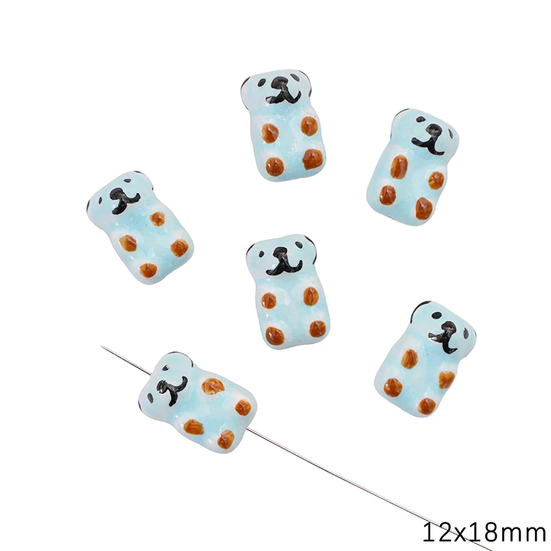

1pc Cute Hand Painting Panda Bear Cat Ceramic Beads Loose Spacer Beads for Jewelry Making Crafts Diy Bracelet Accessories