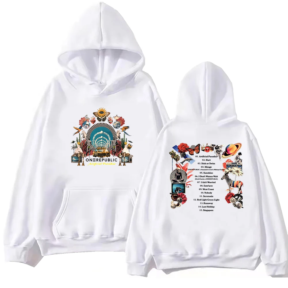 OneRepublic Artificial Paradise 2024 Hoodie Unisex Harajuku Pullover Tops Long Sleeve Hoodies  Muisc Tour Fans Gift