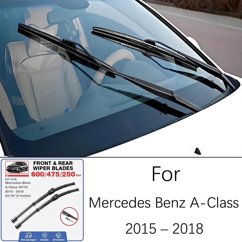 

Windshield Window Brush 24 19 Inches Rubber Front Wiper Blade Accessories For Mercedes Benz A-Class 2015-2018 2016 2017