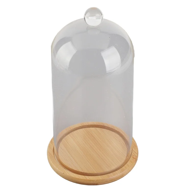 

C5 Clear Glass Jar Dome Cover Decorative Clear Glass Dome Cloche Bell Cover Fresh Flower Glass Cover For Wedding Party Valentine