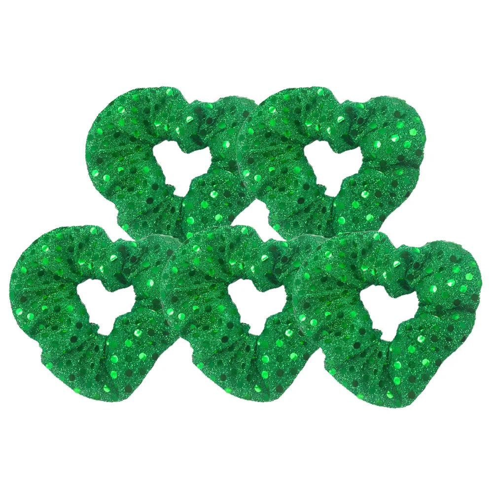 

5 Pcs Sequin Hair Tie Band Bands Women Accessories for Red Ties Christmas