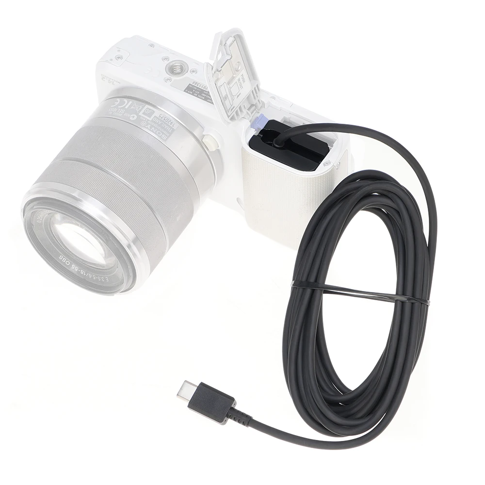 Фиктивный аккумулятор FOTGA NP-FW50 + блок питания Type-C, прямая линия (300 см), адаптер питания для монитора/камеры, аксессуар для кабеля, светильника