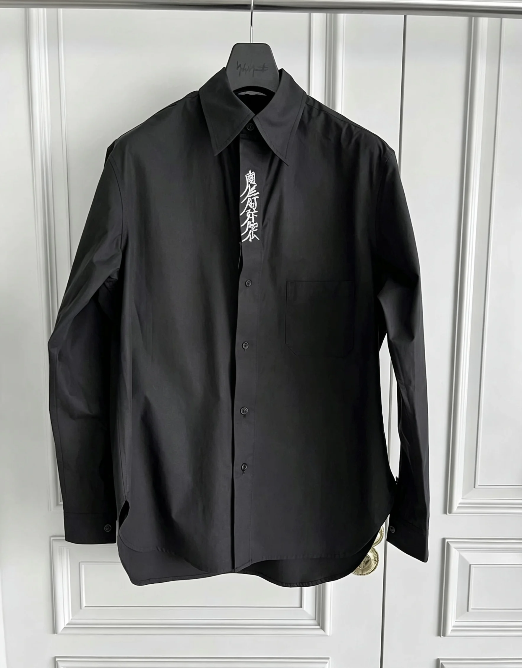 

TOP-YAMAMOTO original design Namo Amitabha Buddha Pure cotton Buddhist Dark Shirt