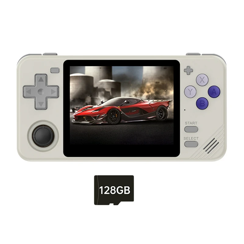 

RGB10X Handheld Game Console 3.5 Inch IPS Screen 128GB Open Source For GBA GBC PSP NDS Simulator Video Game Console B