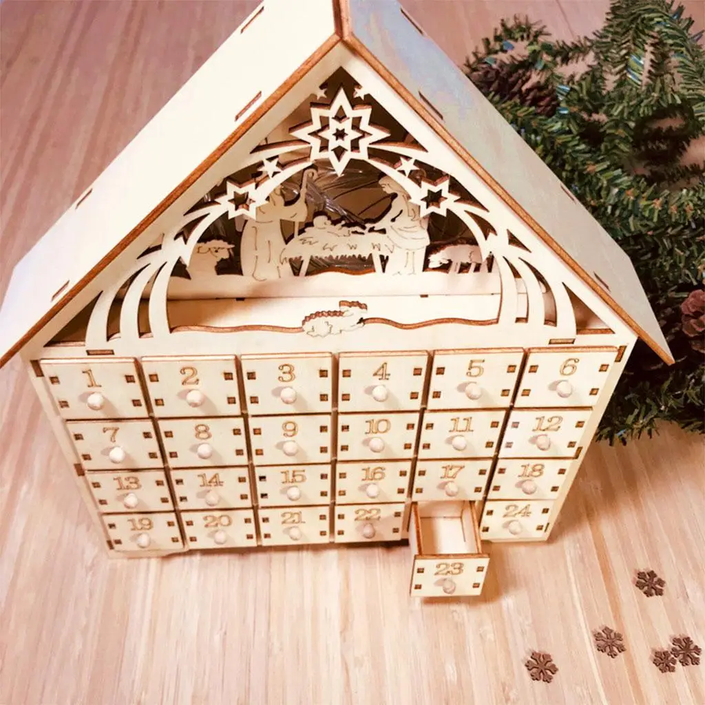 

DIY Wooden Christmas Count Count Calendar for Christmas Party Decor