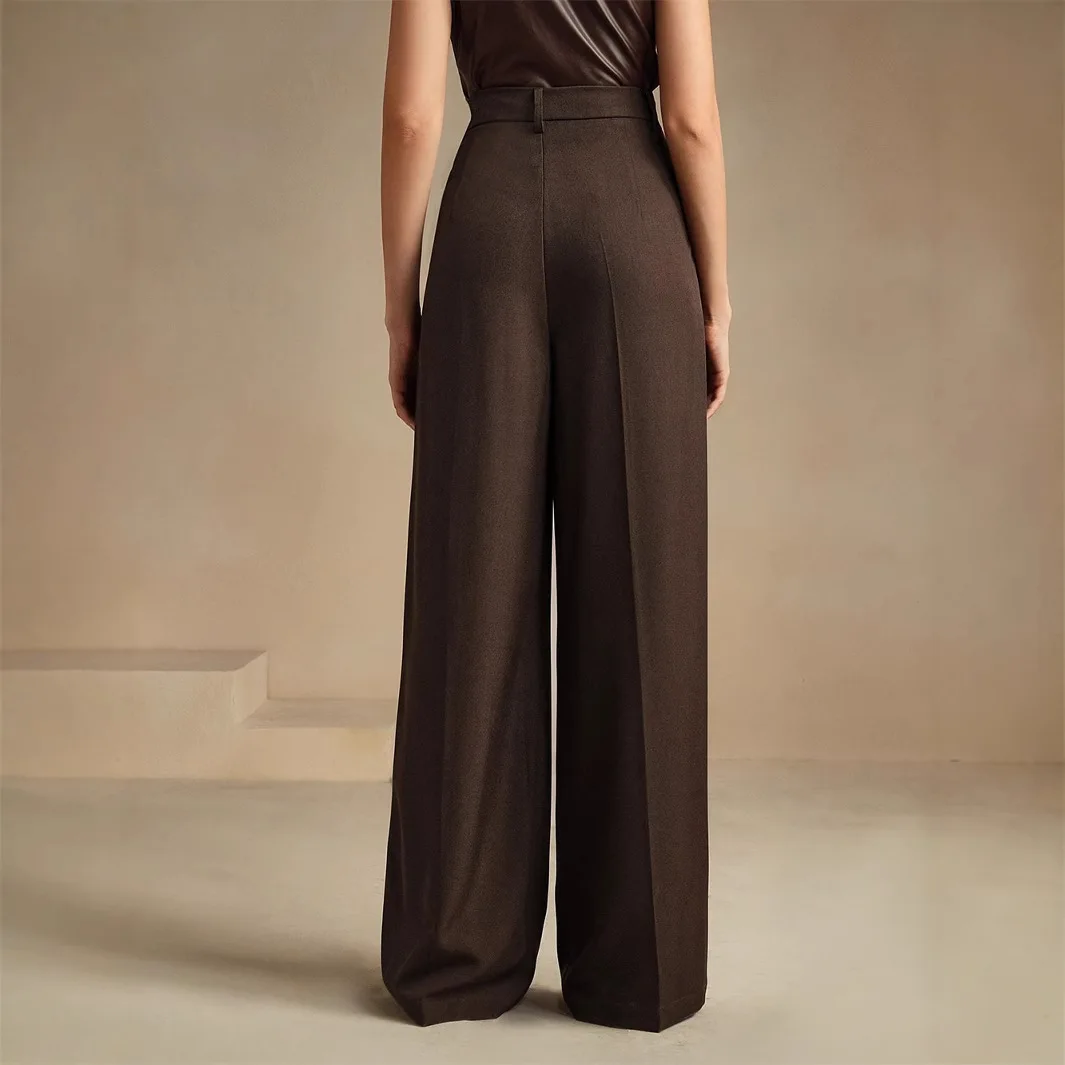 Business Chic Suit Pants Women's Wide Leg Pants with Casual Loose Pants Suitable for Business and Casual Wear