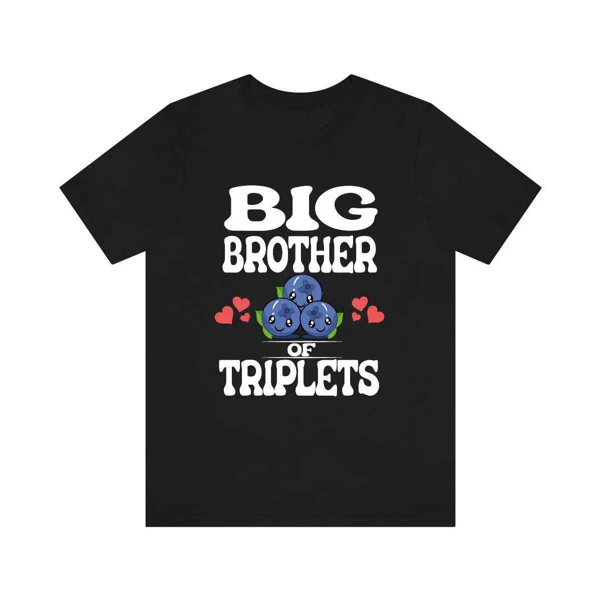 Big Brother Of Triplets Shirt, Brother Of Triplets T-Shirt, Triplet Brother Gift Blueberries, Baby Announcement T-Shirt