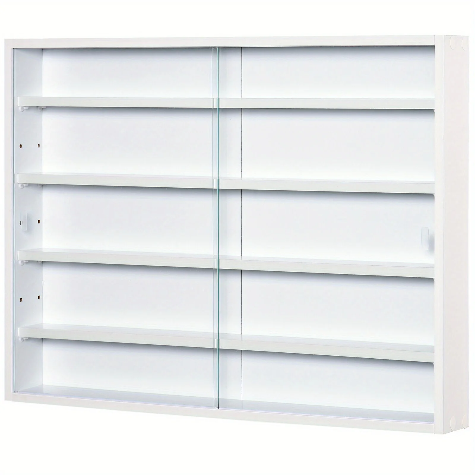 

Miniature Wall Display Shelf Unit Cabinet Adjustable Shelves Collectibles Figure