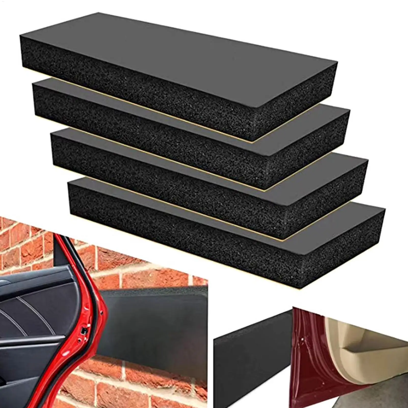 4pcs Garage Car Door Protector Wall Corner Bumper Guard Foam Block For Parking Spaces Warehouses Protect Bump And Scratches