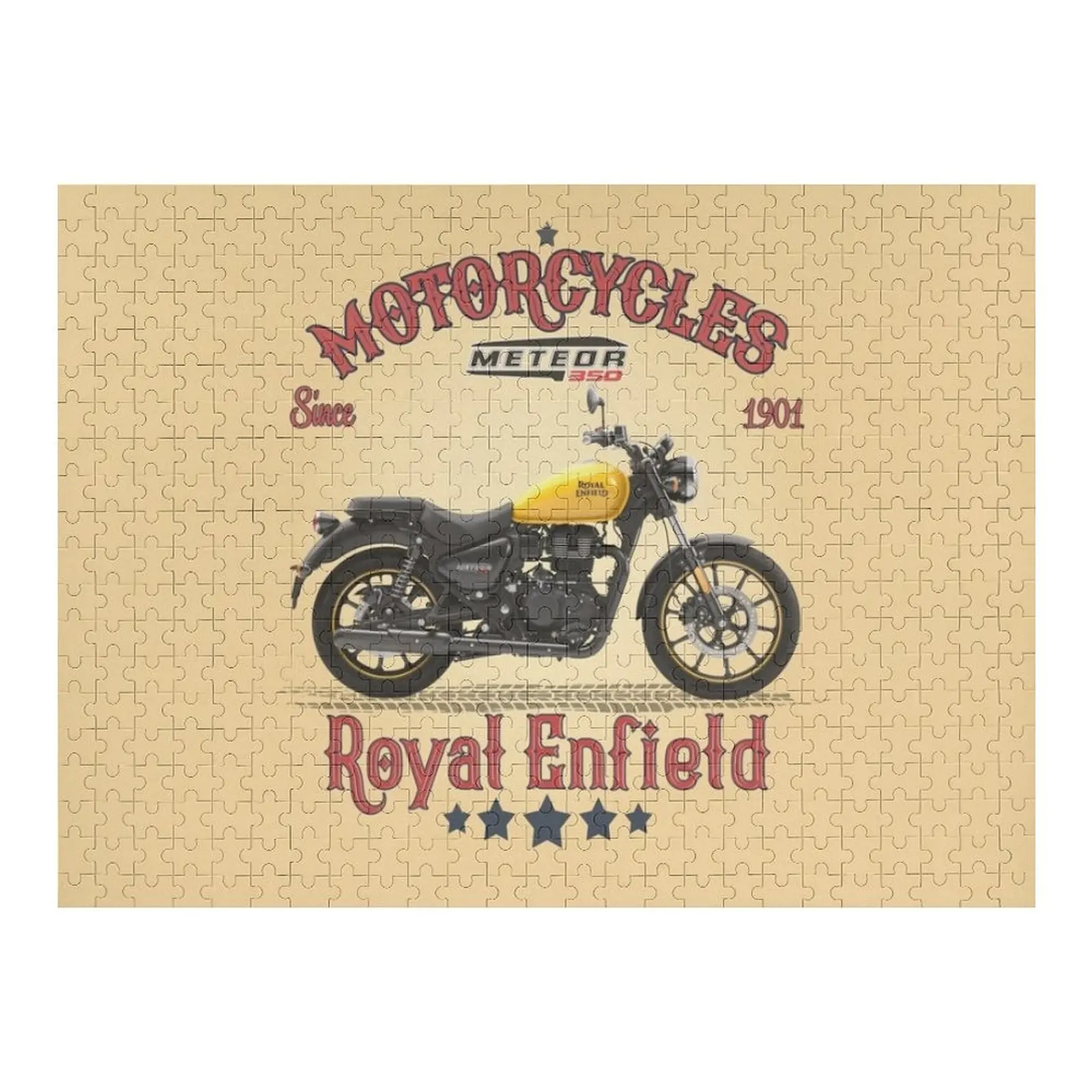 

Designer Apparel and Accessories of RE Meteor motorcycle Jigsaw Puzzle Custom Gift Custom Name Wood Puzzle