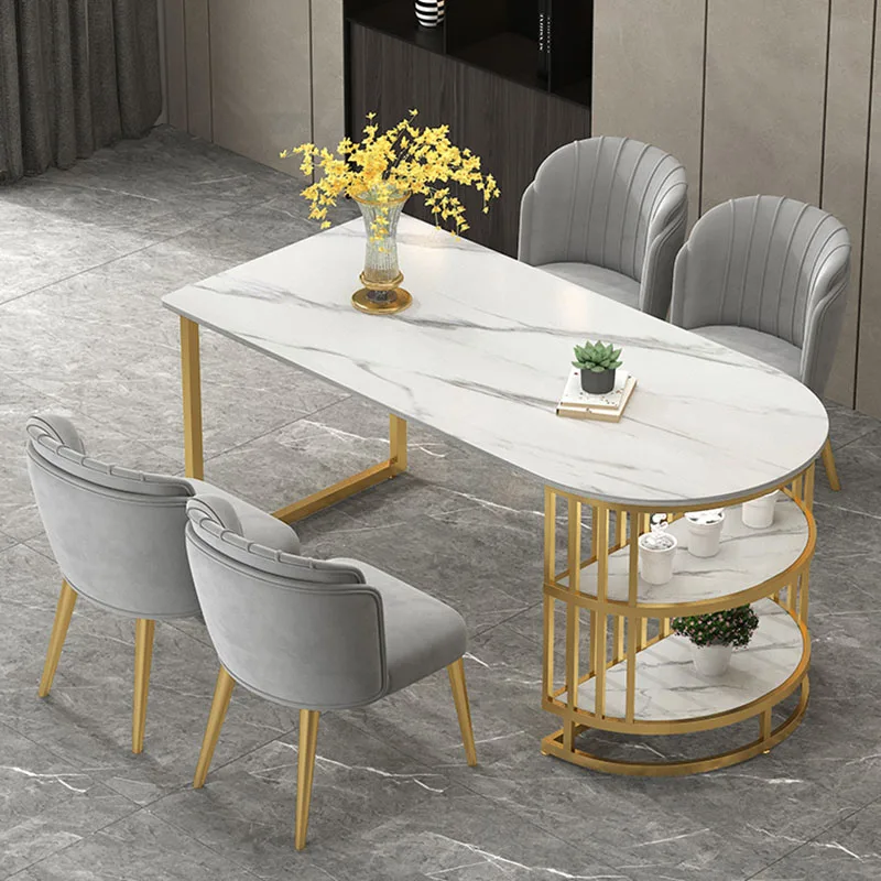 

Luxury Modern Kitchen Dining Table Chairs Natural Dishes Design Center Dining Table Restaurant Side Tavolo Pranzo Furniture