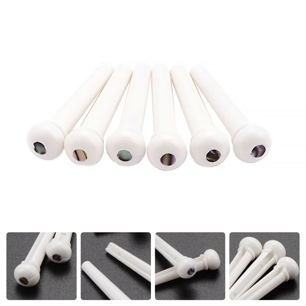 

6Pcs Guitar Bridge Pins Plastic High Quality Replacement String Nails Peg Acoustic Folk Guitar Guitars Replacement