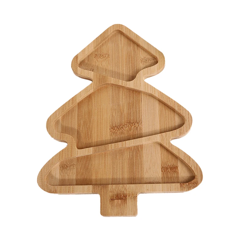 Christmas Tree Shaped Serving Tray Reusable Dessert Serving Dish Tabletop Decors for Home Holiday Party Snack Dried Fruit Plate