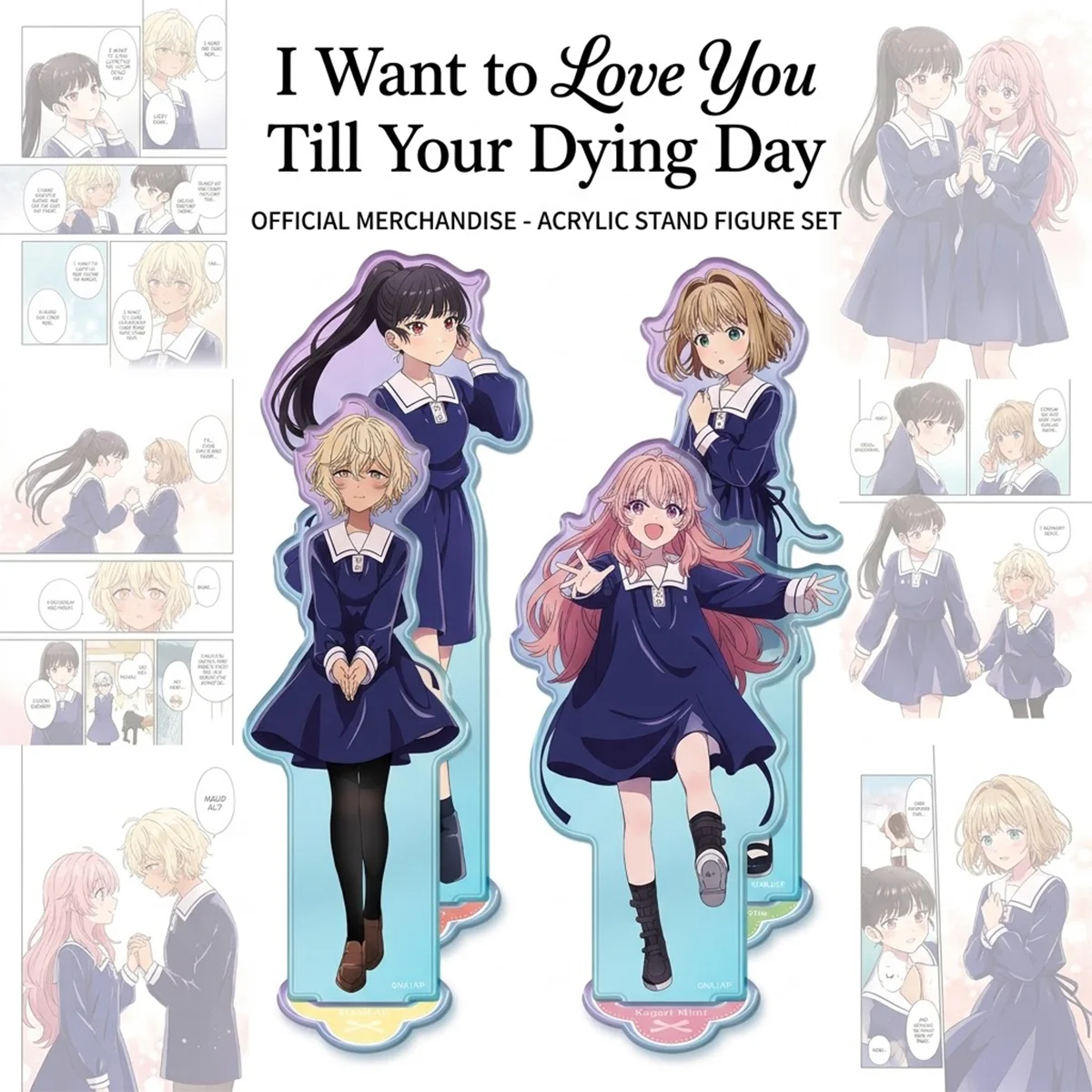 Anime I Want to Love You Till Your Dying Day 15cm Acrylic Standee Set, Halloween Gift, SH MM, otaku desk collectible Keychain