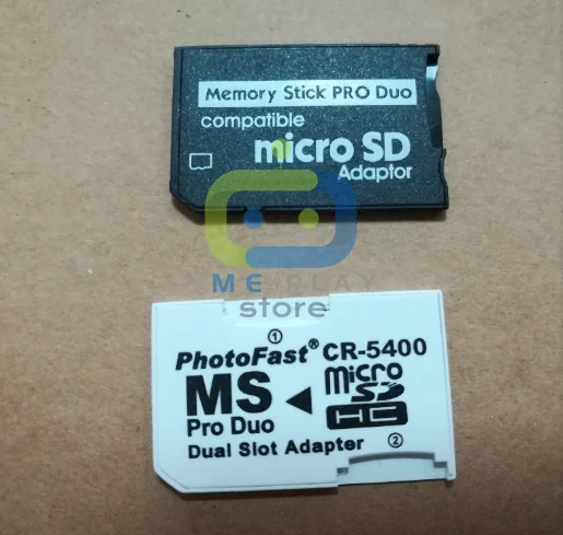 Single or Dual Micro SD TF to Memory Stick for Micro SD TF to Memory Stick MS Pro Duo Adapter CR-5400 CR5400 For PSP Card