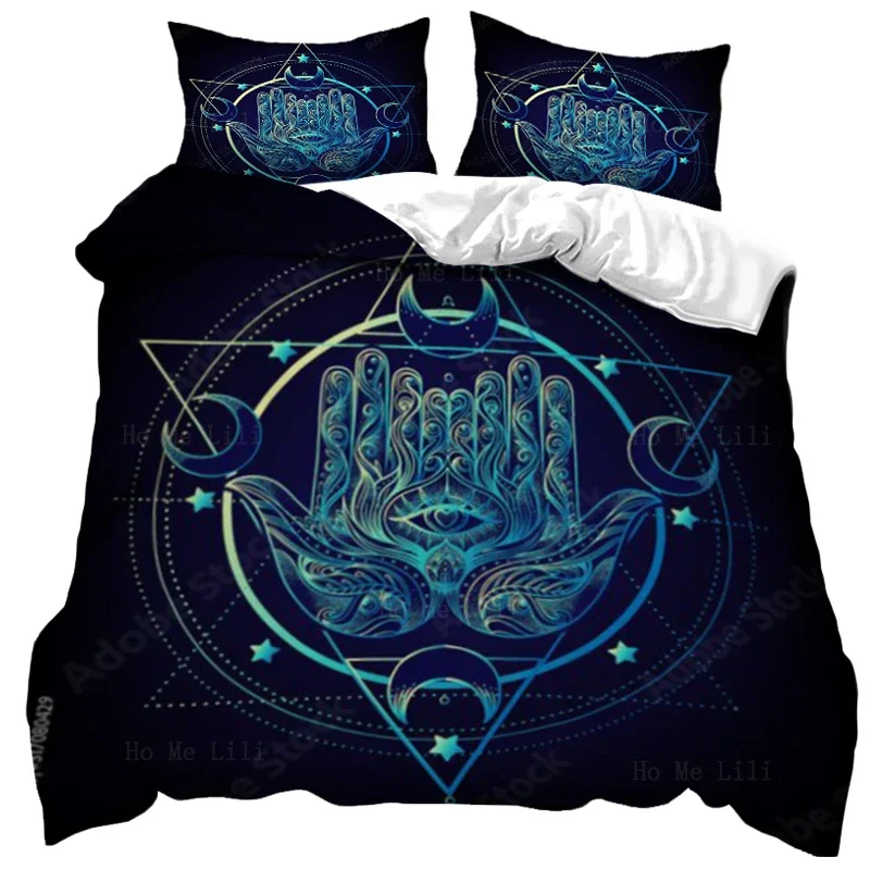 Funda nórdica de cabra ocultismo esotérico con signo de Ayurveda de geometría sagrada de Ho Me Lili para decoración de ropa de cama