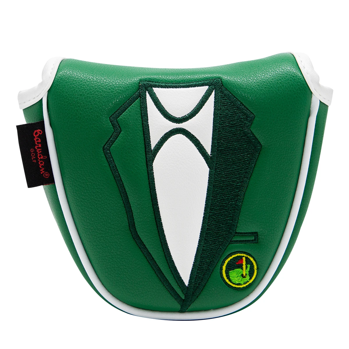 Golf Putter Cover Green Jacket Mallet Putter Head Cover with PU Leather Magnetic Closure