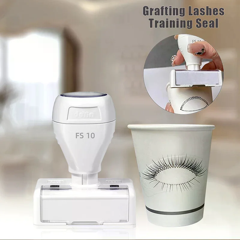 Tools Grafting Lashes Training Seal Stamp for Press Paper Disposable Cups Lash Holder Eyelash Extension Practice