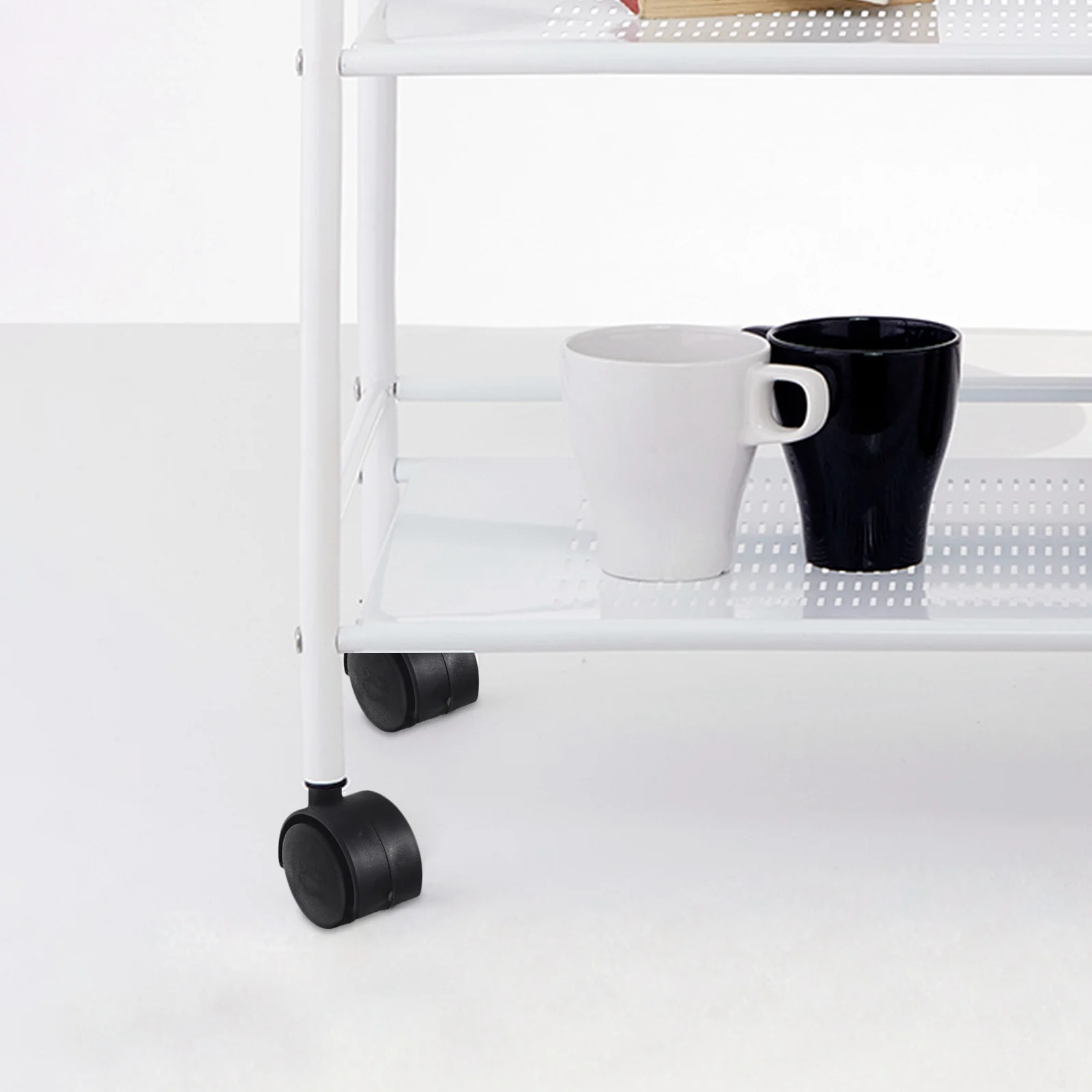 2 Pcs Clothes Drying Rack Pulley Caster Wheels Cart Casters Replacement Grill Laundry Outdoor Plastic Home Supplies