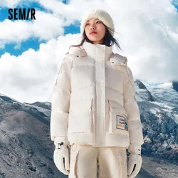 Semir Down Jacket Women Three-Defense 2024 New Arrival Winter Texture Thick Coat Women