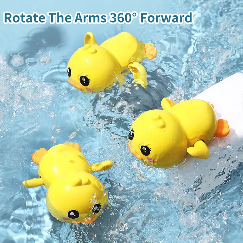 Bath Toy.Cute Animal Clockwork Bathtub Swimming Pool Toy. Floating Wind Up Swimming Duck Pool Toys For Preschool Toddler