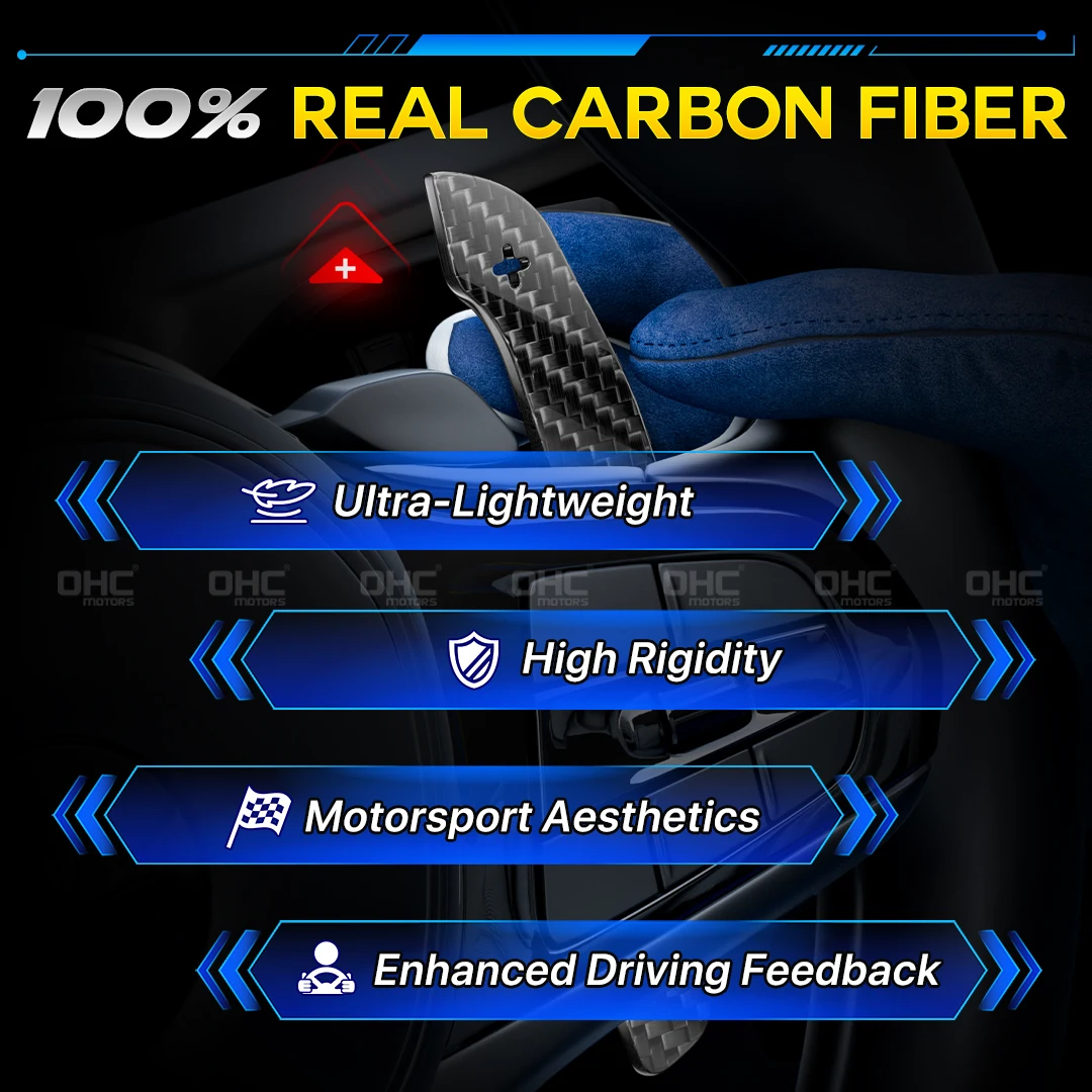 OHC 모터 플러그 앤 플레이 리얼 카본 파이버 알루미늄 마그네틱 패들 시프터, 미니 F54, F55, F56, F57, F60 LCI 호환 가능