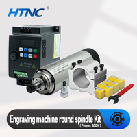 Hot Sell 0.8KW CNC Spindle Motor 110v / 220v ER11 800W Round Spindle 24000RPM +1.5kw VFD 50/60hz + 65mm Spindle Bracket +Collets