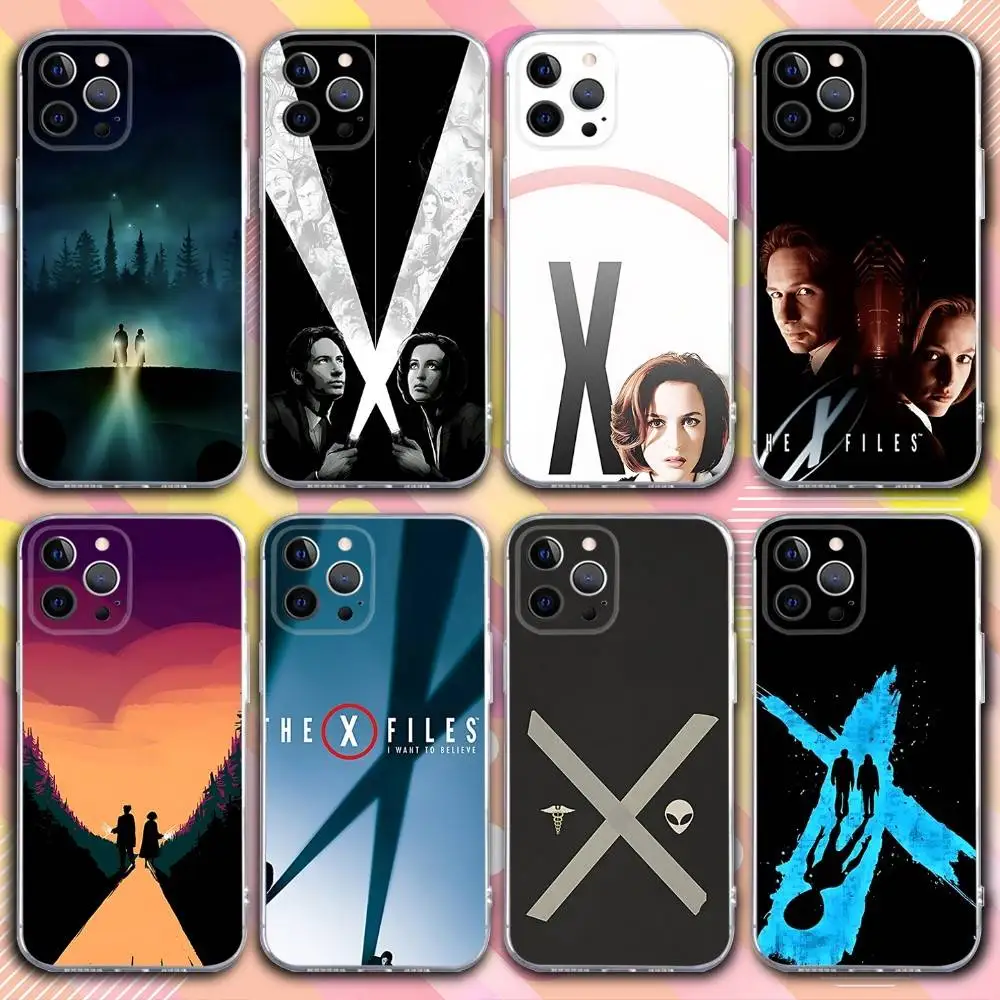 

Movie The X F-Files Phone Case For iPhone 17,16,15,14,13,12,11 Pro,Max,Plus,X,XS,XR,SE4,E Mini Transparent Soft Cover