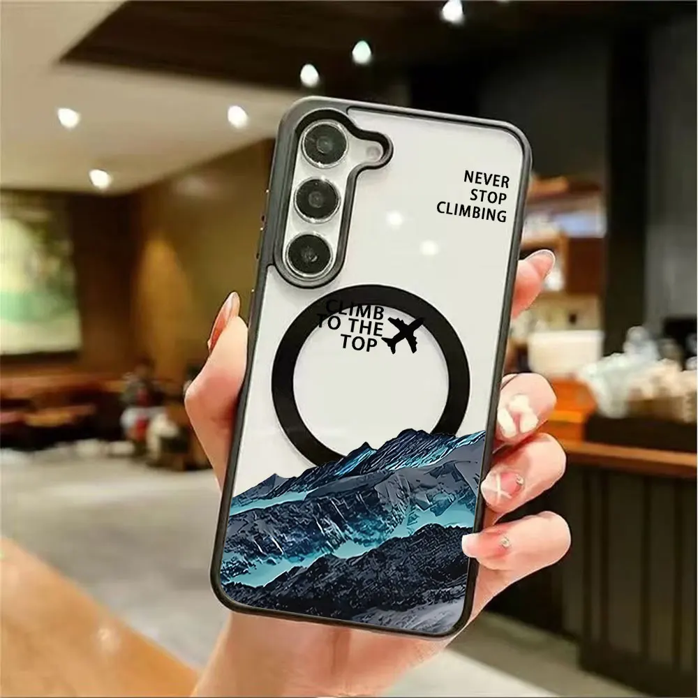 Inspirational Quotes Magnetic Wireless Charging Phone Case For Samsung Galaxy S26 S25 S24 S23 S22 Ultra Plus FE 5G Magsafe Cover view 4