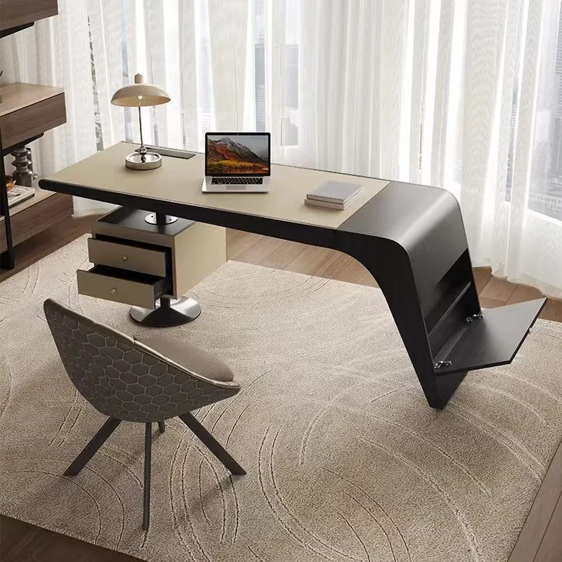 

bcModern luxury office desk Fashion Design Baked lacquer finish Built-in coil computer desk*